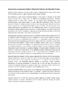 Zaproszenie na wycieczkę Szlakiem Wlastimila Hofmana do Szklarskiej Poręby [Dokument elektroniczny]