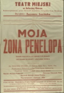 Moja żona Penelopa - afisz [Dokument życia społecznego]