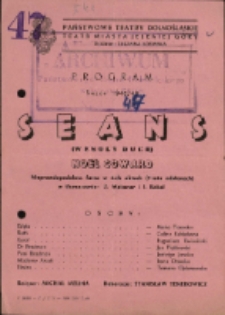 Seans : wesoły duch - program [Dokument życia społecznego]