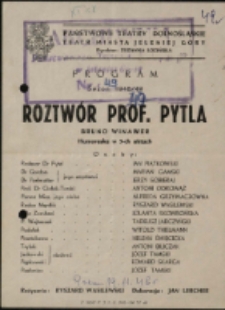 Roztwór prof. Pytla - program [Dokument życia społecznego]