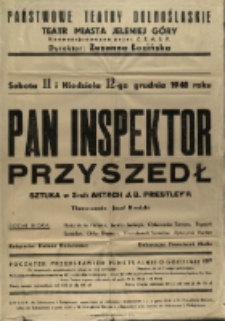 Pan inspektor przyszedł - afisz [Dokument życia społecznego]