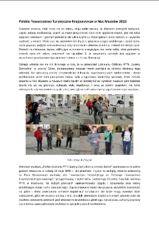 Polskie Towarzystwo Turystyczno-Krajoznawcze w Noc Muzeów 2015 [Dokument elektroniczny]