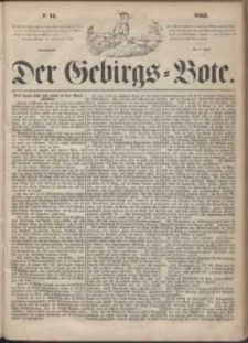 Der Gebirgsbote, 1863, nr 14