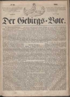 Der Gebirgsbote, 1863, nr 34