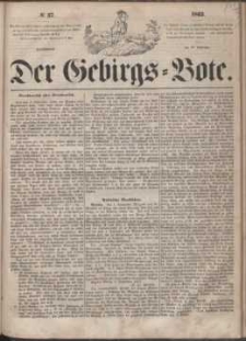 Der Gebirgsbote, 1863, nr 37
