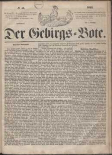 Der Gebirgsbote, 1863, nr 45
