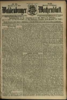 Waldenburger Wochenblatt, Jg. 45, 1899, nr 31