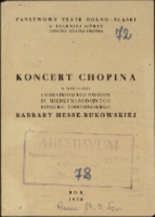 Koncert Chopina - program [Dokument życia społecznego]
