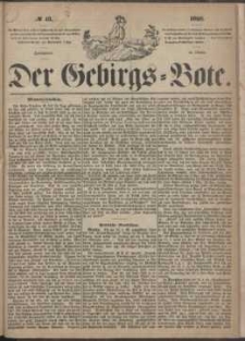 Der Gebirgsbote, 1868, nr 43