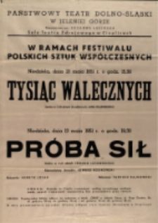 Tysiąc walecznych. Próba sił - afisz [Dokument życia społecznego]