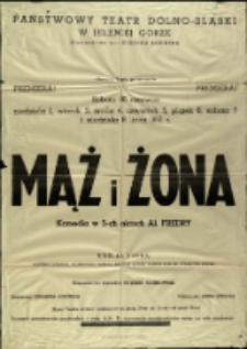 Mąż i żona - afisz [Dokument życia społecznego]