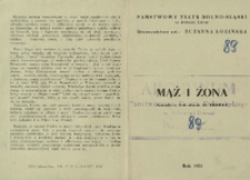 Mąż i żona - program [Dokument życia społecznego]