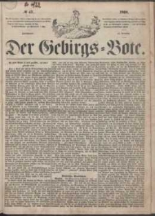 Der Gebirgsbote, 1868, nr 47