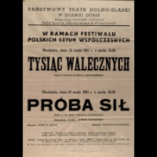 Tysiąc walecznych. Próba sił - afisz [Dokument życia społecznego]