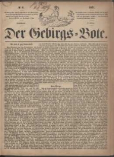 Der Gebirgsbote, 1871, nr 8