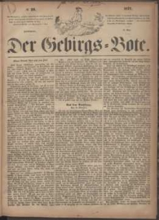 Der Gebirgsbote, 1871, nr 20