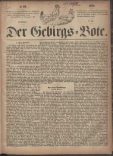 Der Gebirgsbote, 1871, nr 22