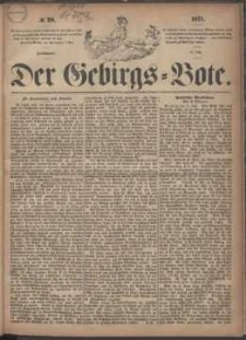 Der Gebirgsbote, 1871, nr 29