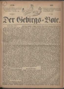 Der Gebirgsbote, 1871, nr 35