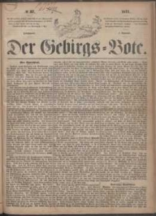 Der Gebirgsbote, 1871, nr 37