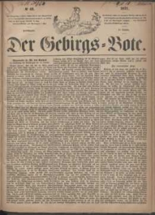 Der Gebirgsbote, 1871, nr 43
