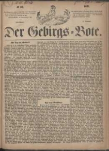Der Gebirgsbote, 1871, nr 46