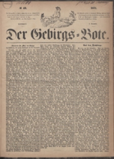 Der Gebirgsbote, 1871, nr 49