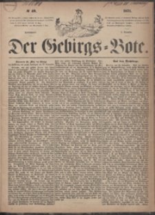 Der Gebirgsbote, 1871, nr 49