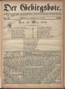 Der Gebirgsbote, 1873, nr 12