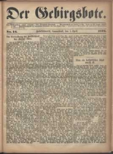 Der Gebirgsbote, 1873, nr 14