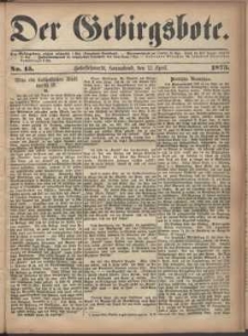 Der Gebirgsbote, 1873, nr 15