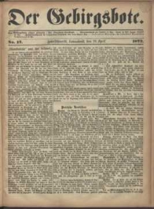 Der Gebirgsbote, 1873, nr 17