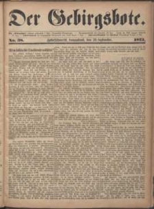 Der Gebirgsbote, 1873, nr 38