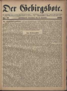 Der Gebirgsbote, 1873, nr 47