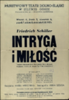 Intryga i miłość - afisz [Dokument życia społecznego]
