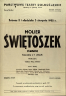 Świętoszek - afisz [Dokument życia społecznego]