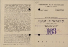 Dom otwarty - program [Dokument życia społecznego]