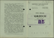 Grzech - program [Dokument życia społecznego]