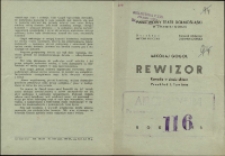 Rewizor - program [Dokument życia społecznego]