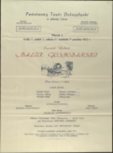 Balik gospodarski - afisz premierowy [Dokument życia społecznego]