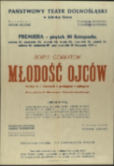 Młodość ojców - afisz premierowy [Dokument życia społecznego]