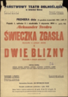 Świeczka zgasła. Dwie blizny - afisz premierowy [Dokument życia społecznego]