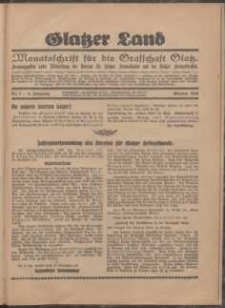 Glatzer Land, 1928, nr 7