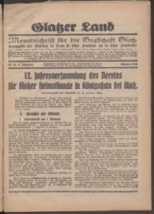 Glatzer Land, 1929, nr 10