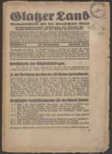 Glatzer Land, 1932, nr 1