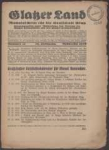 Glatzer Land, 1932, nr 11