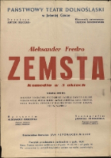 Zemsta - afisz [Dokument życia społecznego]