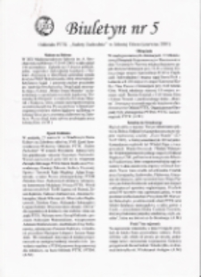 Biuletyn Oddziału PTTK "Sudety Zachodnie" w Jeleniej Górze, 2001, nr 5 [Dokument elektroniczny]