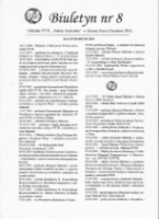 Biuletyn Oddziału PTTK "Sudety Zachodnie" w Jeleniej Górze, 2001, nr 8 [Dokument elektroniczny]