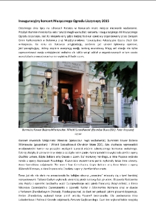 Inauguracyjny koncert Muzycznego Ogrodu Liczyrzepy 2015 [Dokument elektroniczny]